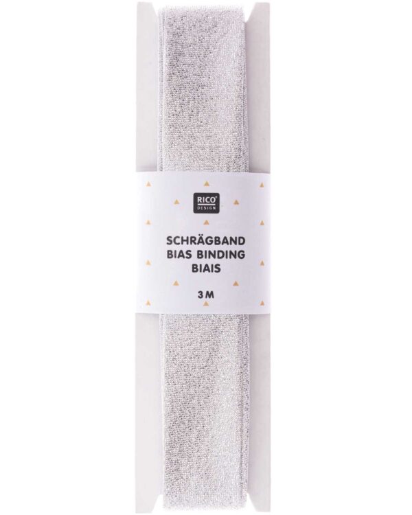 Silver Bias Binding by Rico Design