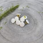 Off-White Quartz Button