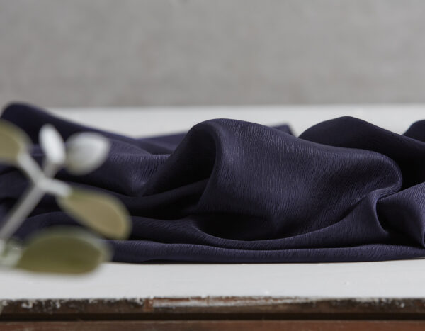 Navy Bark Crepe (made with Cupro and TENCEL™ fibers) - Image 2