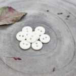 Off White Classic Matte 12mm Button
