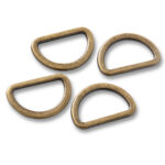 Antique Brass D-Rings 20 mm