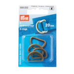 Antique Brass D-Rings 20 mm