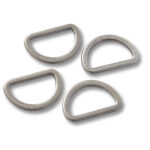 Antique Silver D-Rings 20 mm
