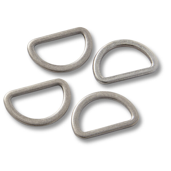 Antique Silver D-Rings 20 mm