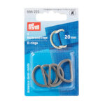 Antique Silver D-Rings 20 mm