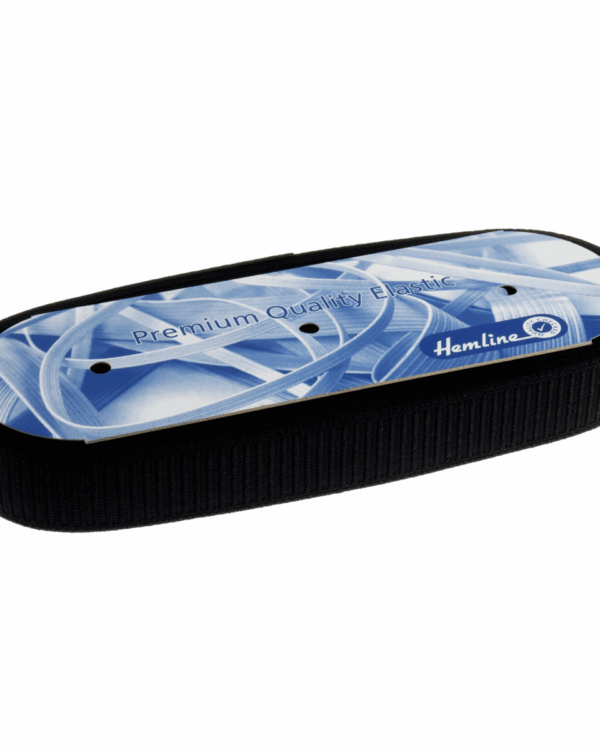 38mm Black Rib Elastic