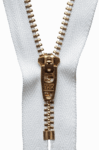 White Brass Jeans Zip