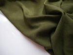 Khaki Viscose Linen Crepe