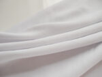 Bright White Viscose Linen Crepe
