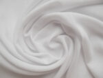Bright White Viscose Linen Crepe