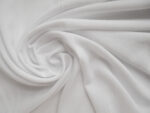 Bright White Viscose Linen Crepe