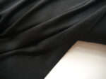 Black Viscose Linen Crepe