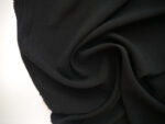 Black Viscose Linen Crepe