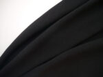 Black Viscose Linen Crepe