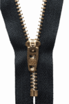 Black Brass Jeans Zip