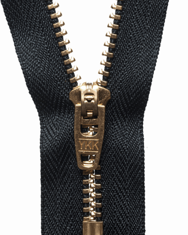Black Brass Jeans Zip
