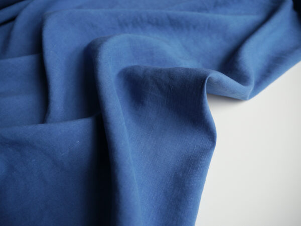Blue Viscose Linen Slub