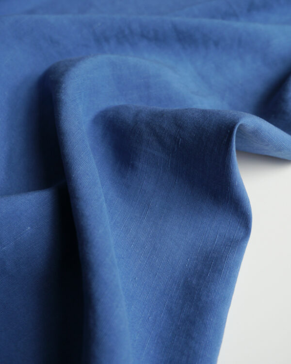 Blue Viscose Linen Slub