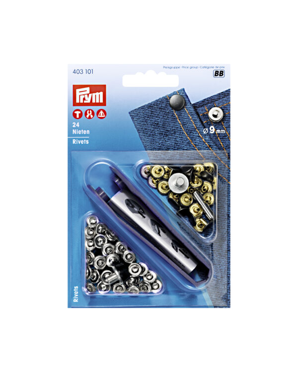 Prym 9mm Silver Rivets