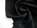 Black Viscose Linen Slub