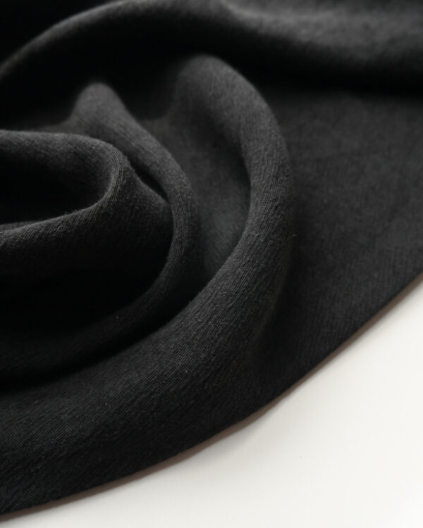 Black Matt Bark Crepe (made with Viscose and TENCEL™ fibers)