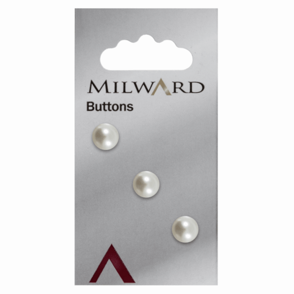 3 Pearly Buttons 10 mm