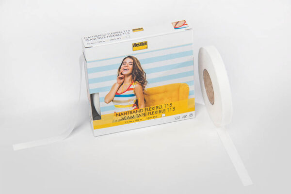 Iron On Seam Tape for Elasticated Fabrics - White