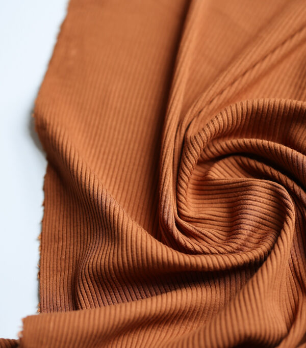 Rust Ribbed Bamboo Knit