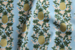 Periwinkle Pineapple Stripes Cotton