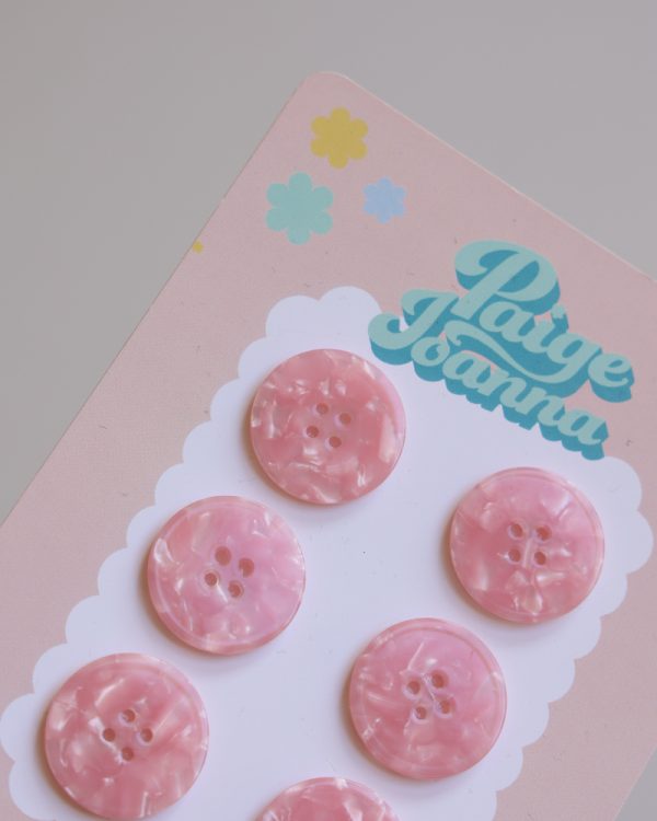 Candy Floss Buttons 25mm