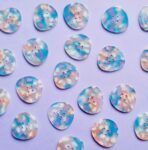 Ice Cream Sorbet Buttons 25mm