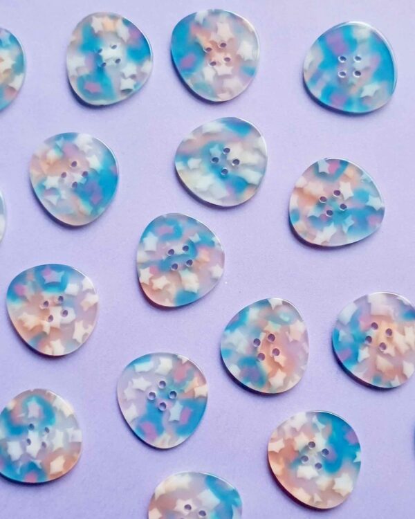 Ice Cream Sorbet Buttons 25mm