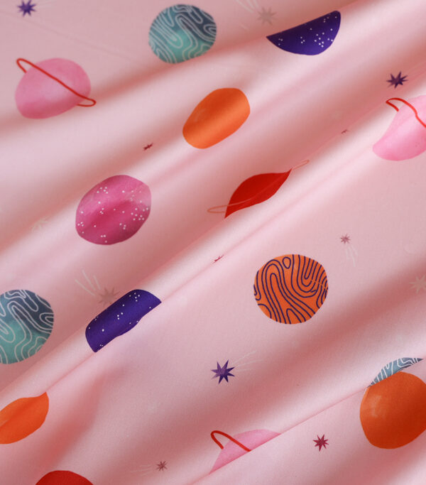 Nerida Hansen Pink Galaxy Sateen