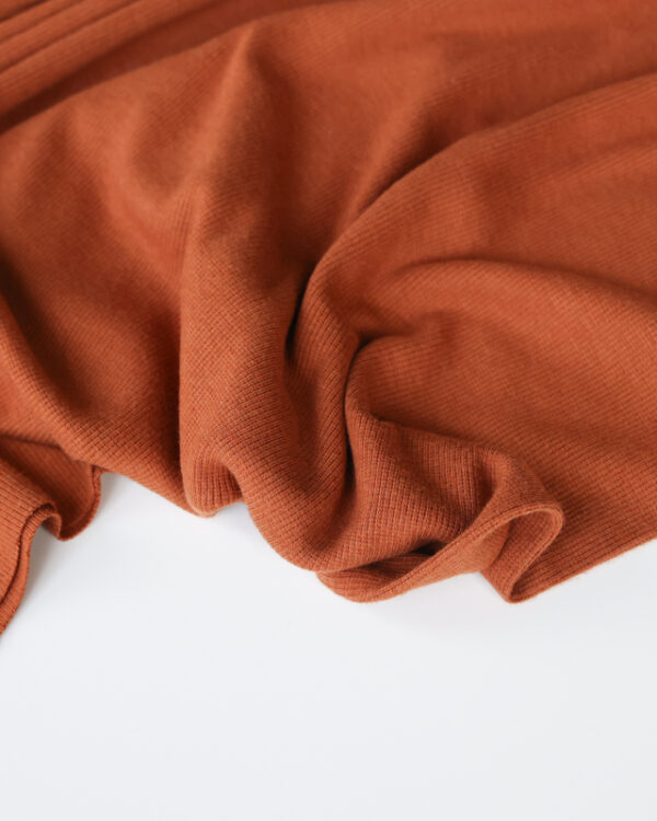 Rust Bamboo Cotton Ribbing