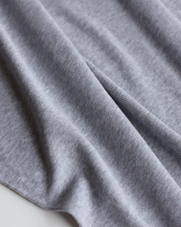 Heather Grey Bamboo Cotton Ribbing