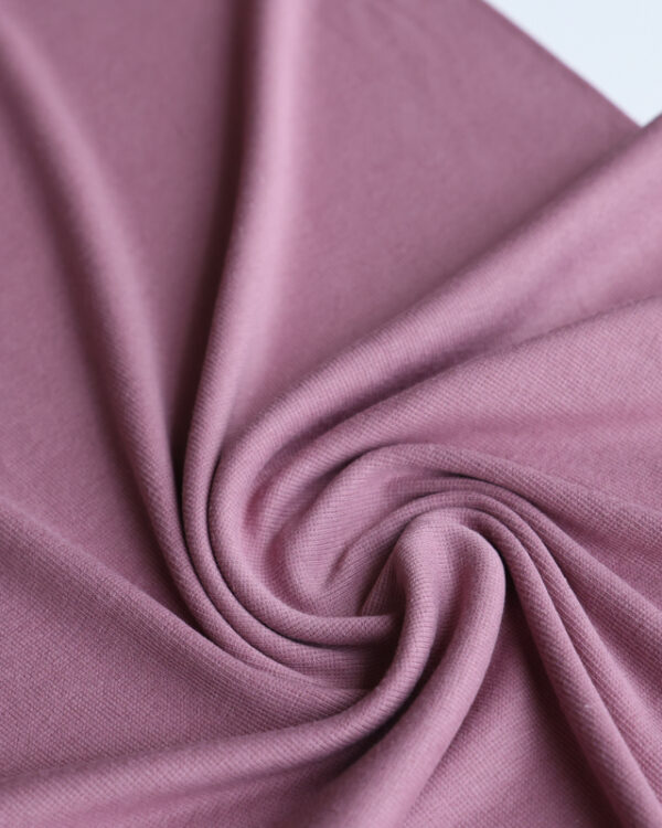 Dusky Mauve Bamboo Cotton Ribbing