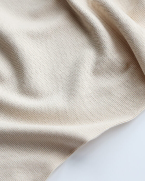 Cream Bamboo Cotton Ribbing