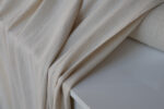 Cream Cotton Linen Rayon Wave Jacquard