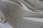 Cream Cotton Linen Rayon Wave Jacquard