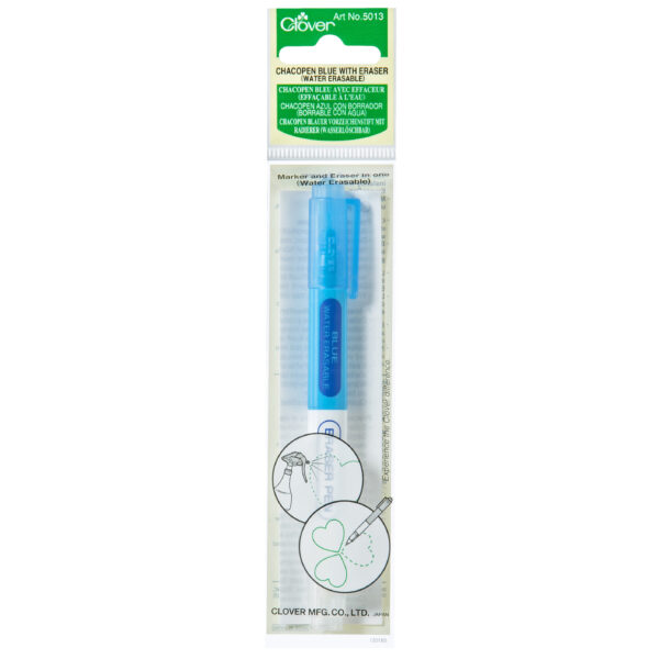 Clover Chacopen Blue With Eraser (Water Erasable)