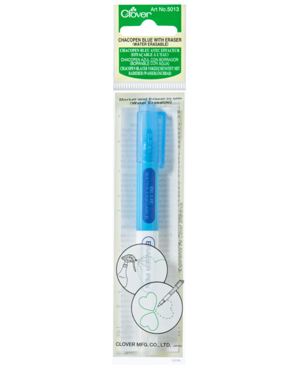 Clover Chacopen Blue With Eraser (Water Erasable)
