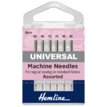 Universal Fine Sewing Machine Needles - Mixed Sizes