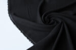 Black Viscose Linen Noil