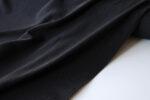 Black Viscose Linen Noil