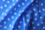 Daisy Cornflower Blue Crinkle Cotton