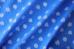 Daisy Cornflower Blue Crinkle Cotton