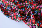 Meadow Black Crinkle Cotton