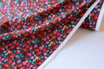 Meadow Black Crinkle Cotton