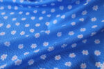 Daisy Cornflower Blue Crinkle Cotton