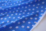 Daisy Cornflower Blue Crinkle Cotton